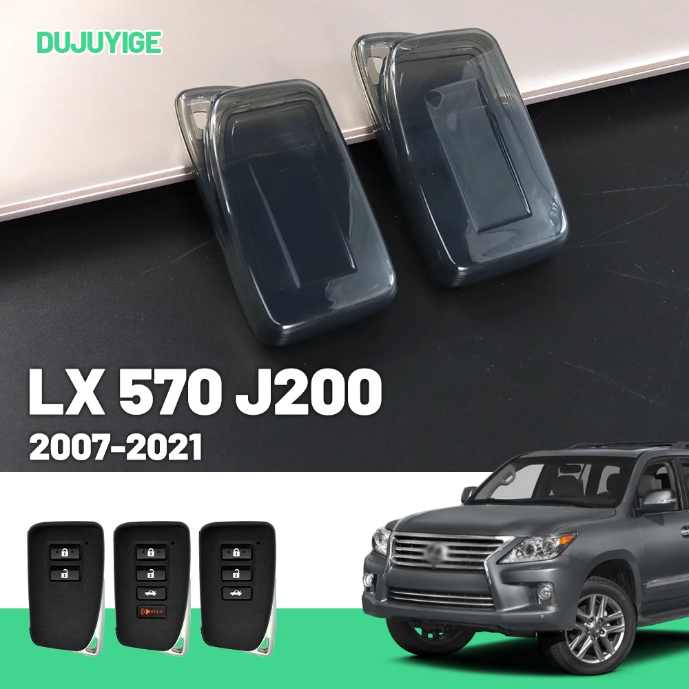 

Прозрачный чехол для ключей из ТПУ для Lexus LX 570 J200 2007-2021, защитный чехол для брелока, автомобильные аксессуары 2008 2009 2010 2011 2012