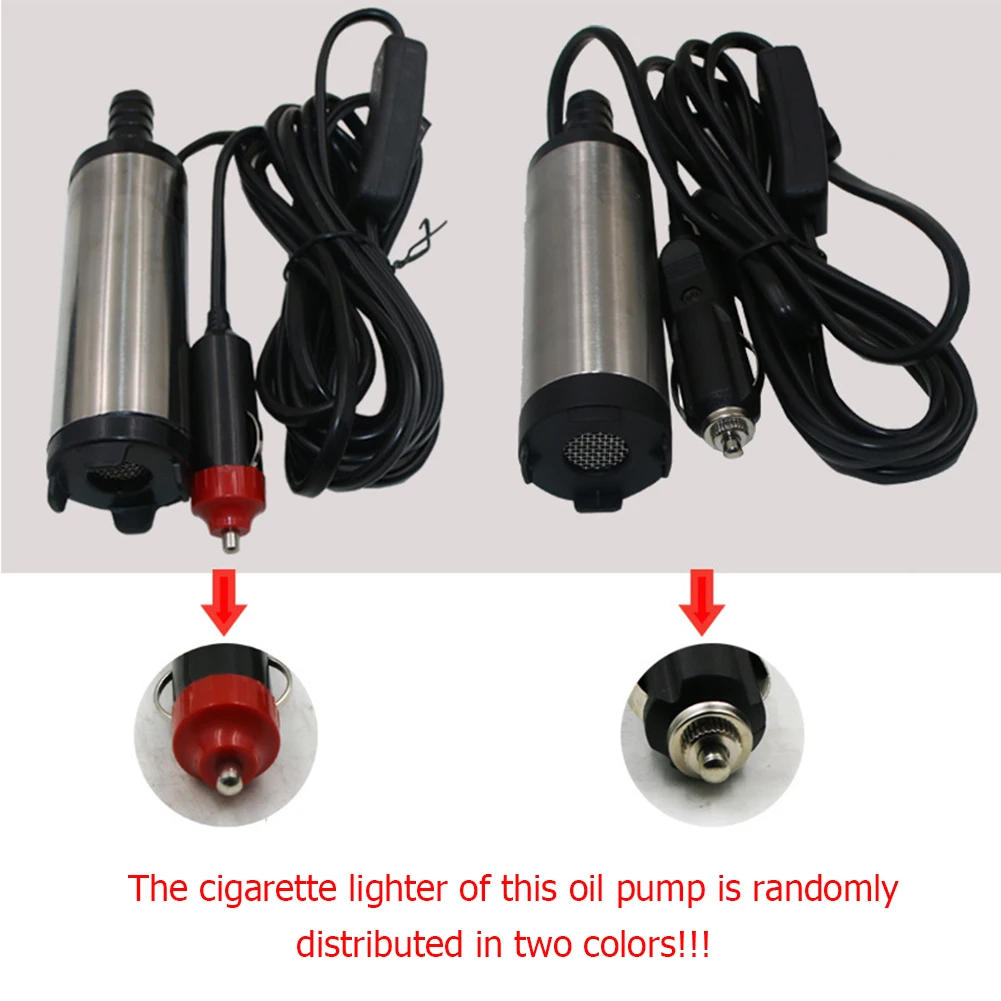 Portable Electric Submersible Pump with Switch Stainless Steel Kerosene Motor Oil Transfer Pump Car Tool