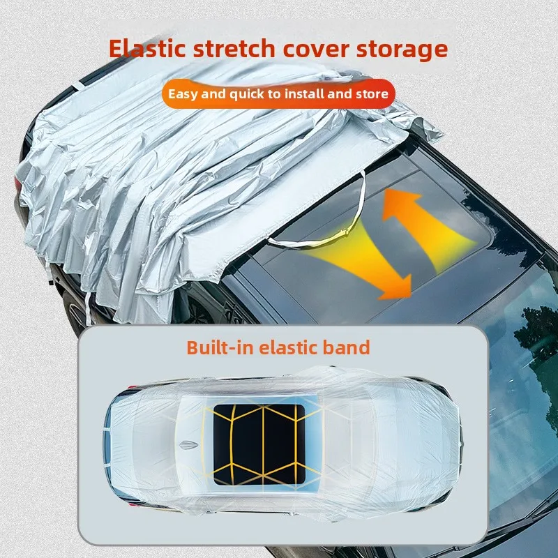 New Style Telescopic Automatic Universal Four-Season Nylon Car Cover with Sunshade Snowproof Dustproof Protection