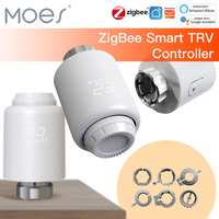 MOES TRV Tuya ZigBee Thermostatic Radiator Valve SmartLife Wireless Remote Heating Temperature Controller Alexa Voice Control