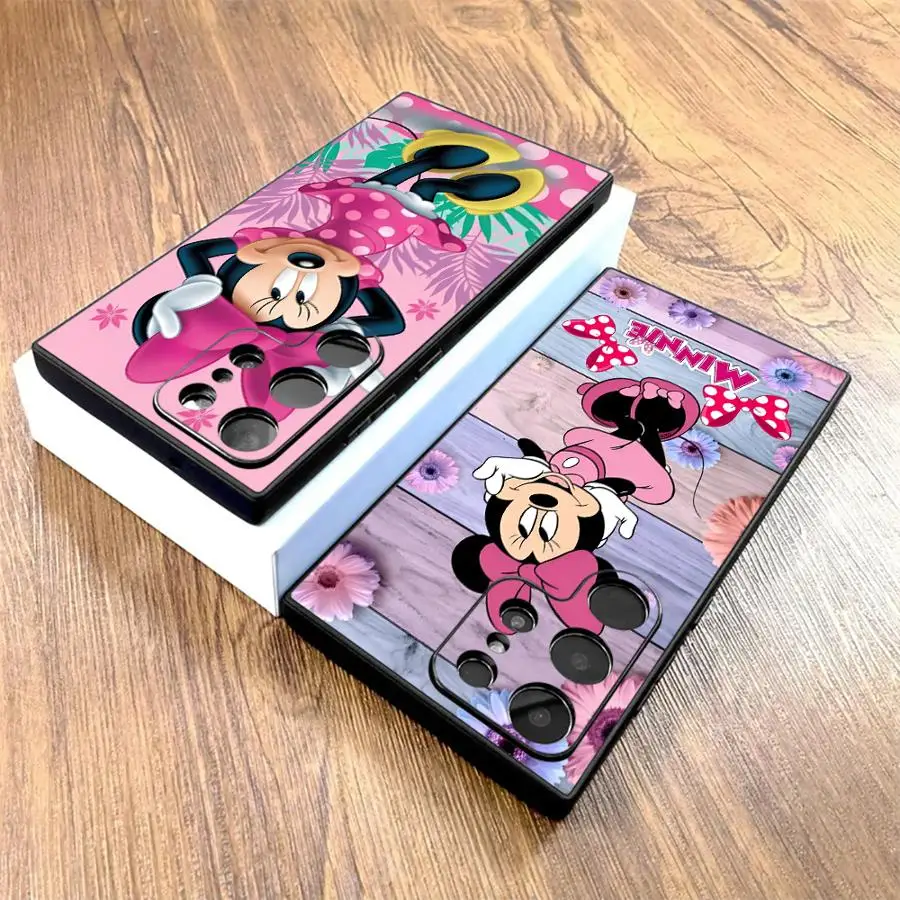 Soft Back Phone Cover Case for Samsung Galaxy S21 S24+ S9 S25+ S22 S20 S23 FE S25 Ultra S24 Plus Disney Minnie