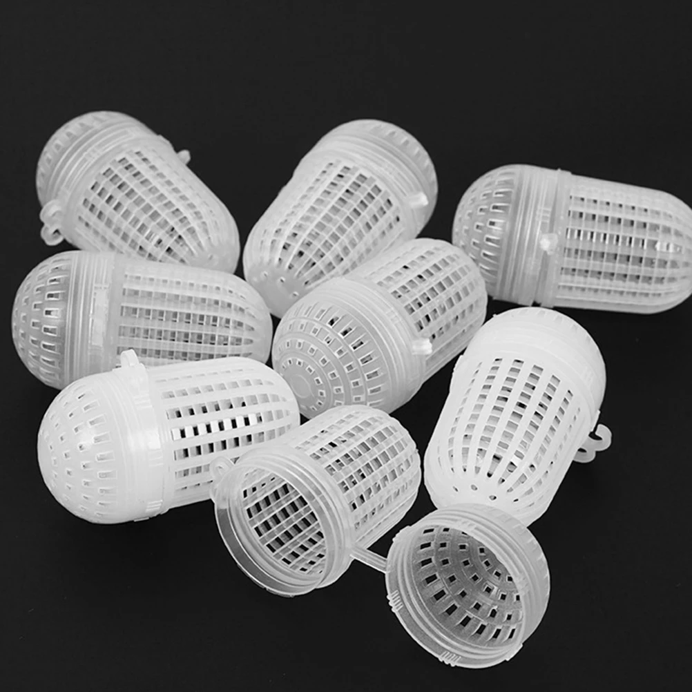 

50 Pcs Bait Ball Fishing Basket Holder Lure Feeder Cage Cages Carp Baits Thrower Gear