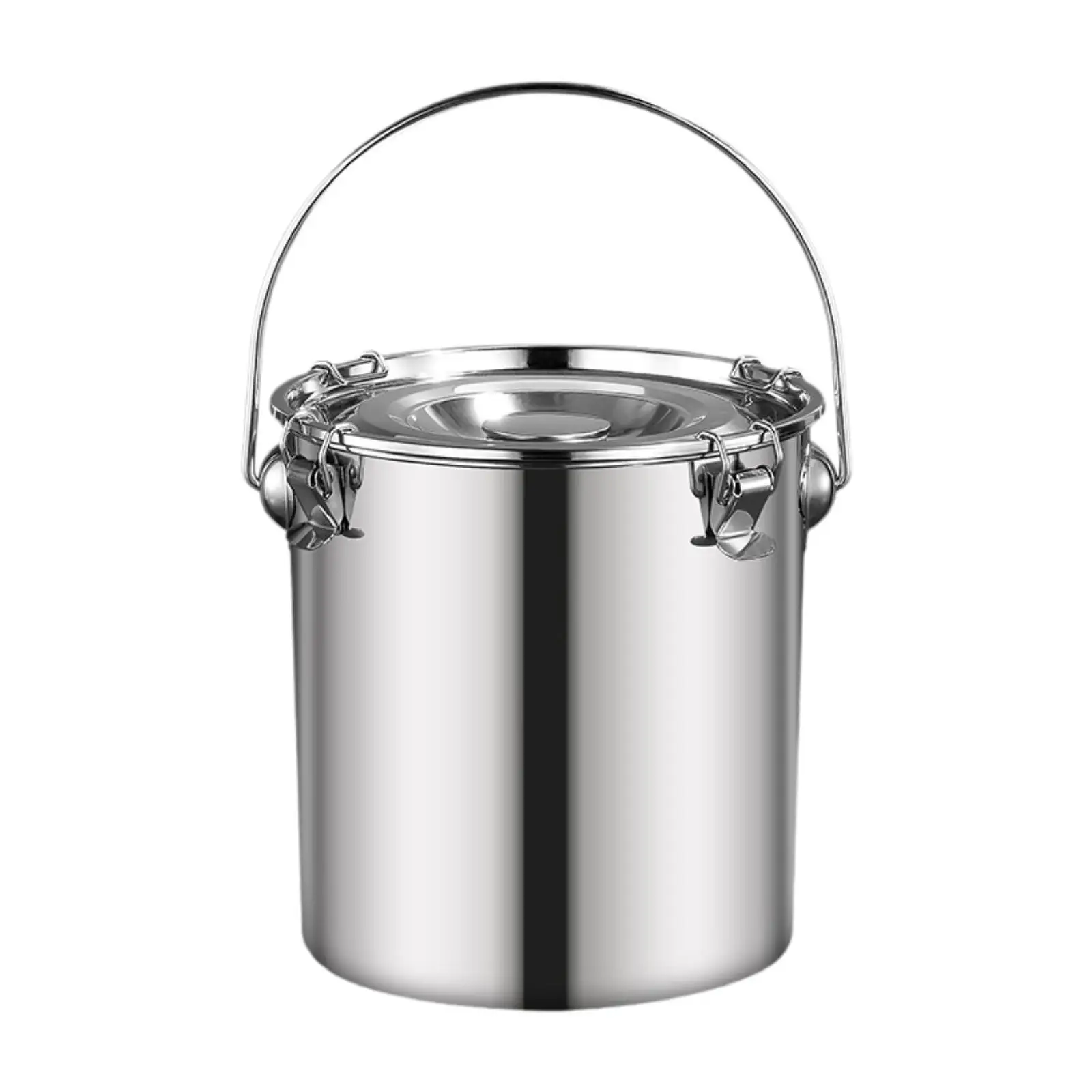 Stainless Steel Sealed Bucket Kitchen Airtight with Lid Cookware Oil Bucket with Seal Canning Pasta Pot for Home Commercial Cafe