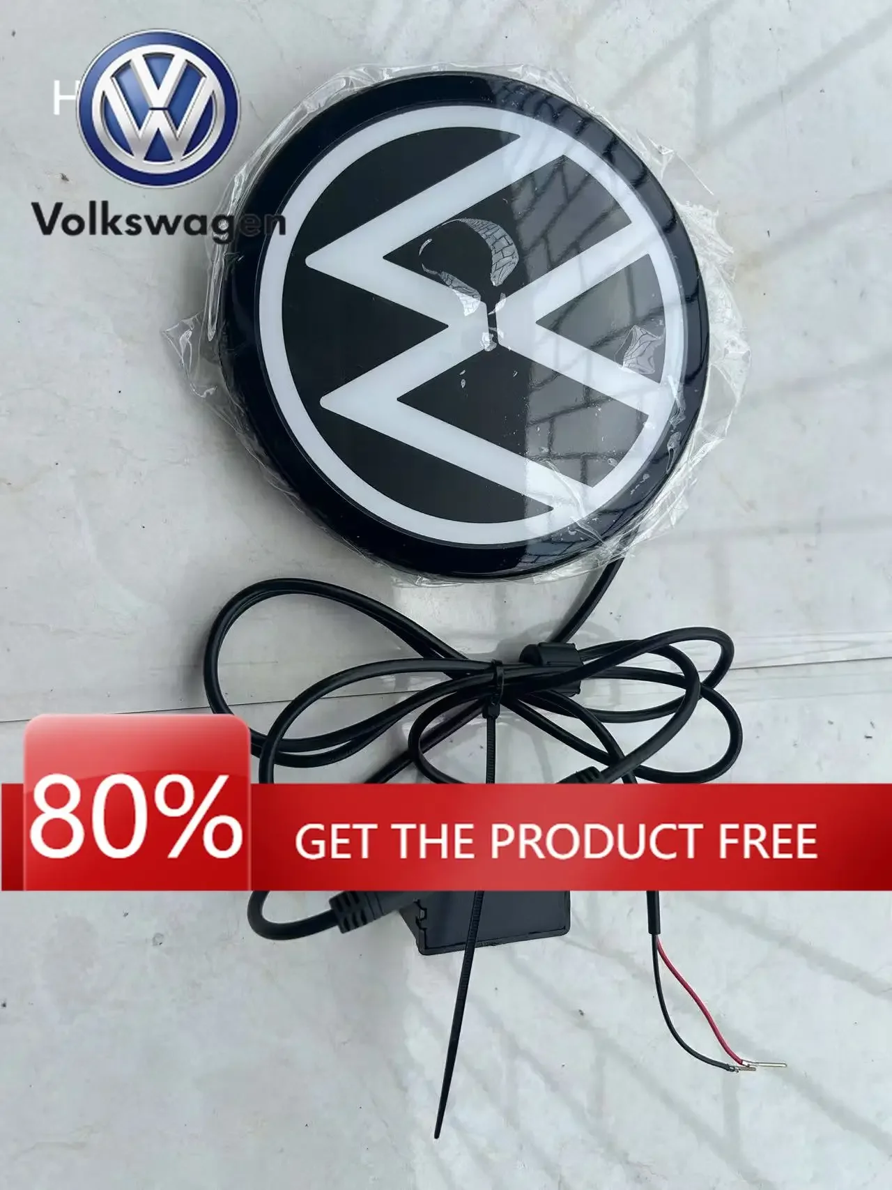 

For VOLKSWAGEN ACC/Radar VW Light up Emblem light fo Gollf8/polo/CC/Broa/passat/Magotan/Sagitar/Lamando/T-Roc/Tharu/T-Cross/Tigu