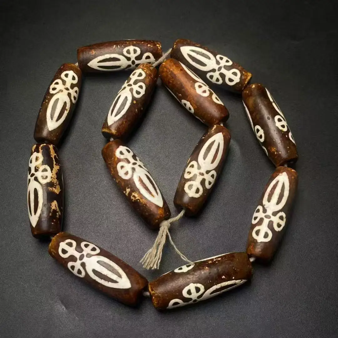 

12 шт./лот, браслет Demon Slayer с высокой масляной патиной и драгоценным тиньчжу, такой для мужчин и женщин