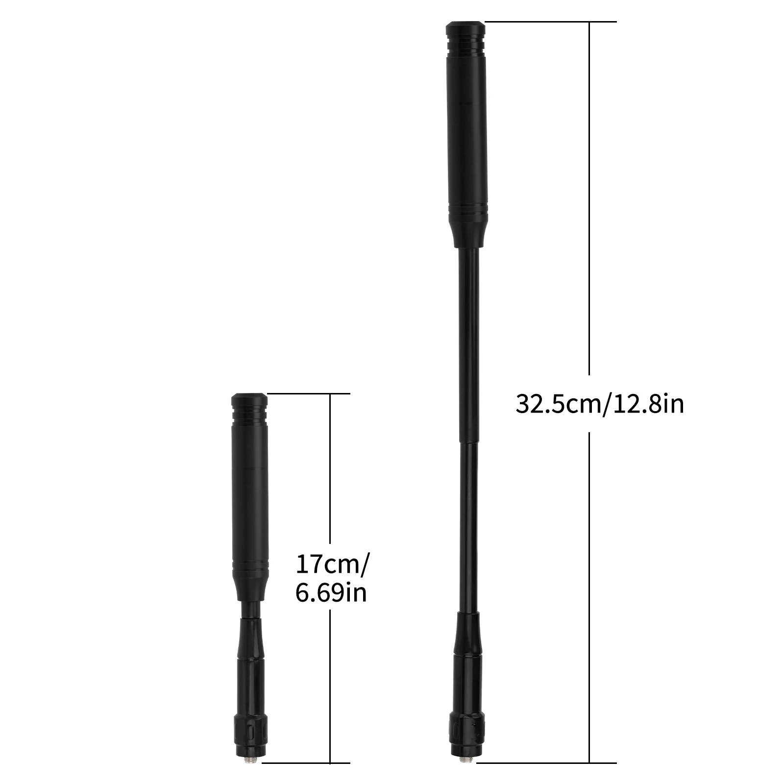 Superbat Dual Band 136-174/400-470MHz Telescopic Antenna SMA Female connector for Aliunce HD1 Arcshell AR-5 two way radio Baofen