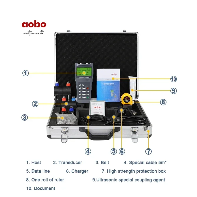 

AOBO портативный ультразвуковой расходомер Tuf ультразвуковой расходомер мультипульсная технология ультразвуковой расходомер жидкости