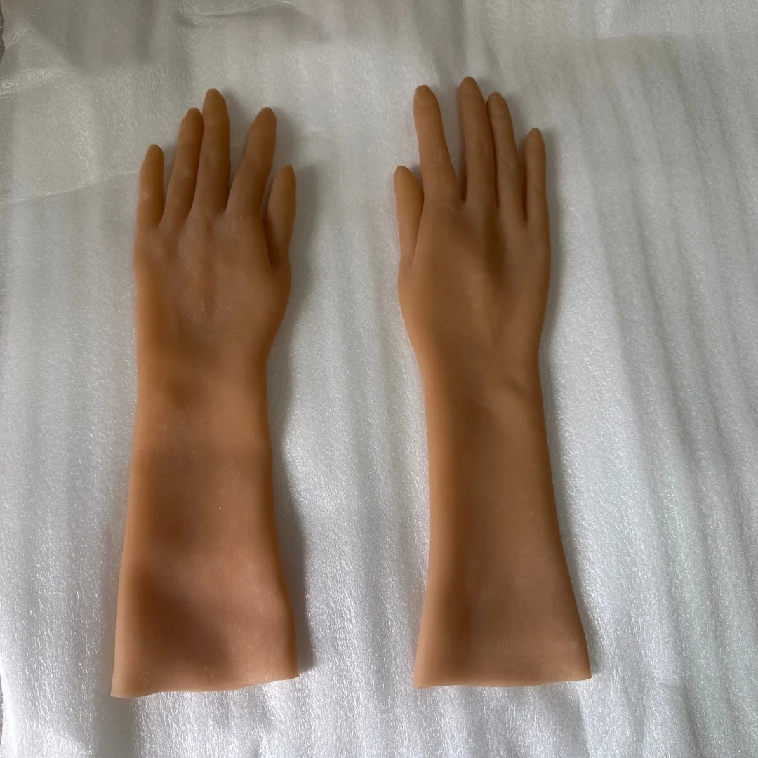 Female Tpe Theria Hand Mannequin Femme Gloves,Hand Warmer Decoration For Bedroom Accessories, Silicone Jewelry,Cosmetology,1pair