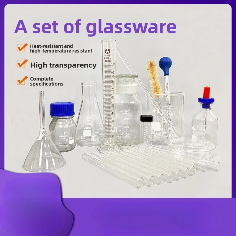 

Стеклянная посуда Колба Эрленмейера Лабораторные капельницы Инструменты Стакан Капельницы Пробирка