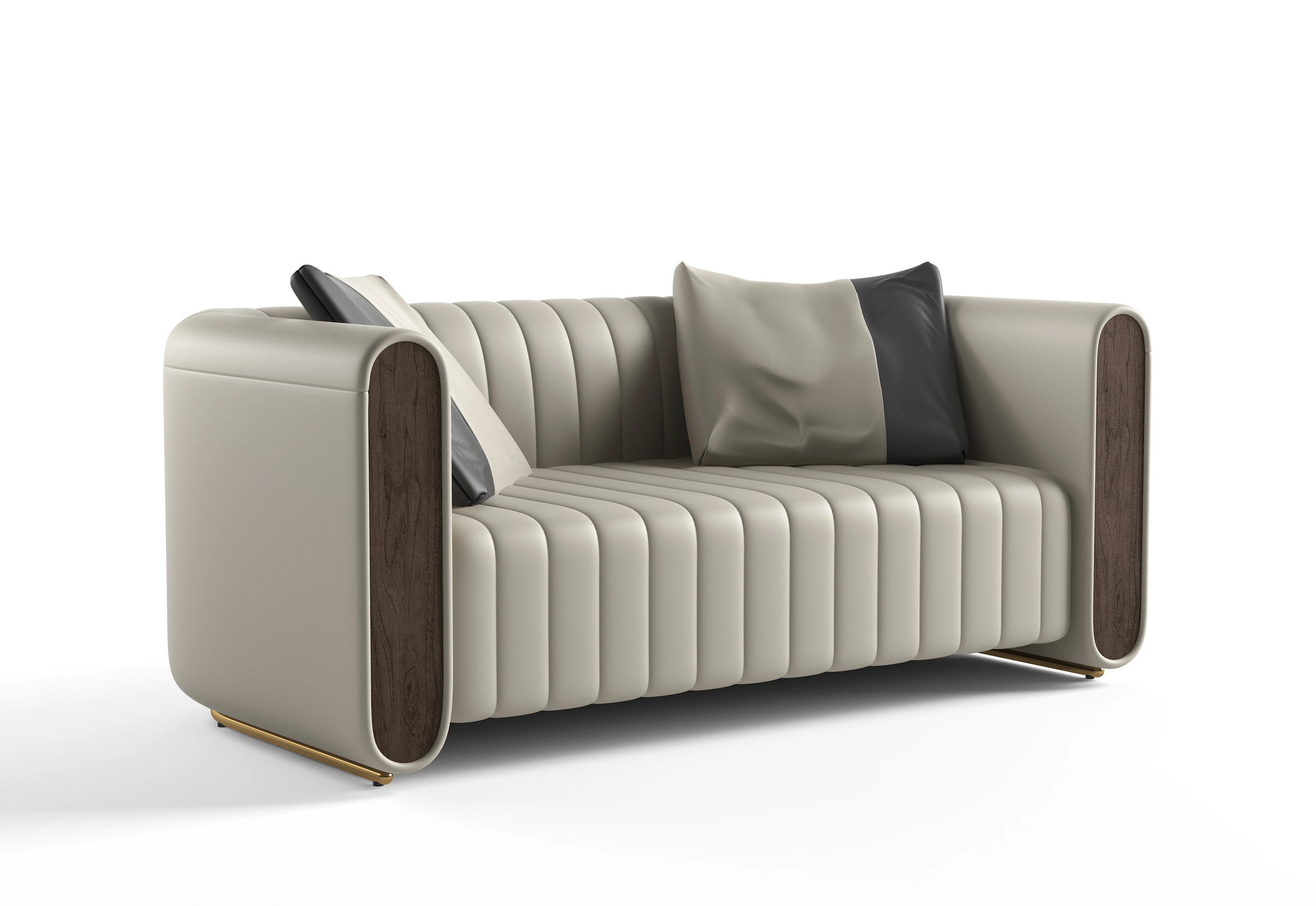 Best-selling Office Room Furniture Modern Leather Living Room Sofa  Luxurious Custom-made Sofa