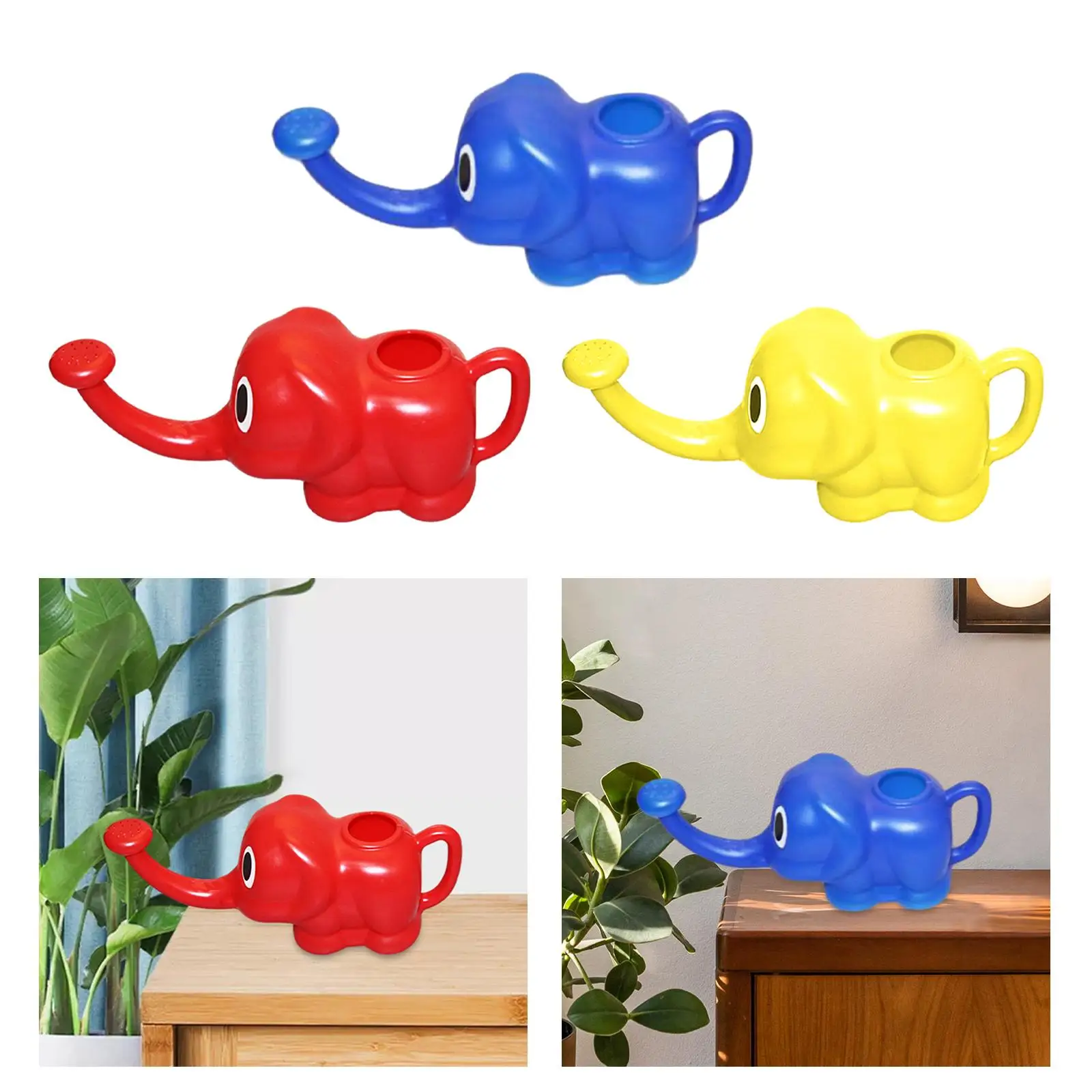 Elephant Shape Small Watering Can with Long Spout for Indoor Plants Garden Flower Sprayer Kids