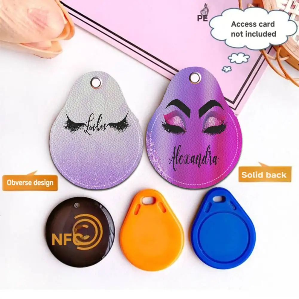 Eyelash Decorative Creative Cartoon Pattern Sensitive Access Card Protective Sleeve Keychain Fashion Decorative Pendant