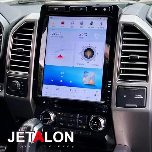 12.1インチ車載Android 13縦型大画面、フォードF-150 F150 2015-2021用マルチメディアステレオCarplayビデオプレーヤーGPSヘッドユニット