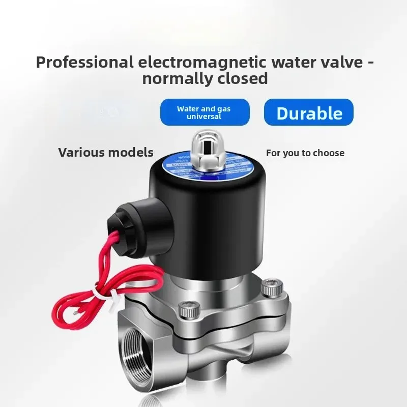 For Stainless Steel Solenoid Valve 12V 24V 220V Normally Closed Electric Water Valve Corrosion High Temperature Resistance