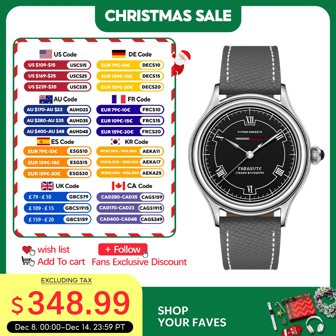 

FARASUTE Top Brand Manual Mechanical Wristwatch For Men Seagull Movement Power Reserve 80 hours Casual Male Watch Reloj Hombre
