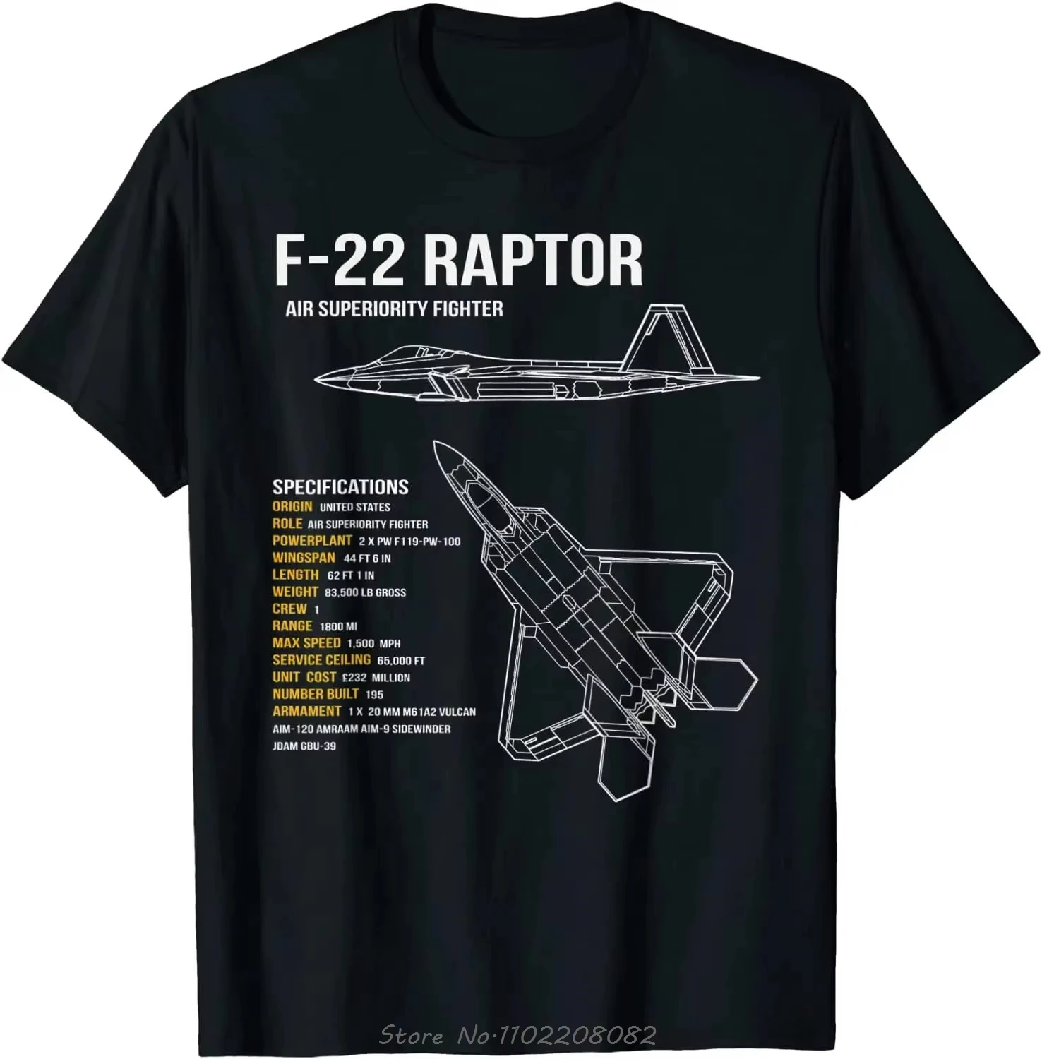 2026 F-22 Raptor Air Superiority Fighter Men T-Shirt Men Clothing Tees Fashion Harajuku Graphic Tshirt Ov