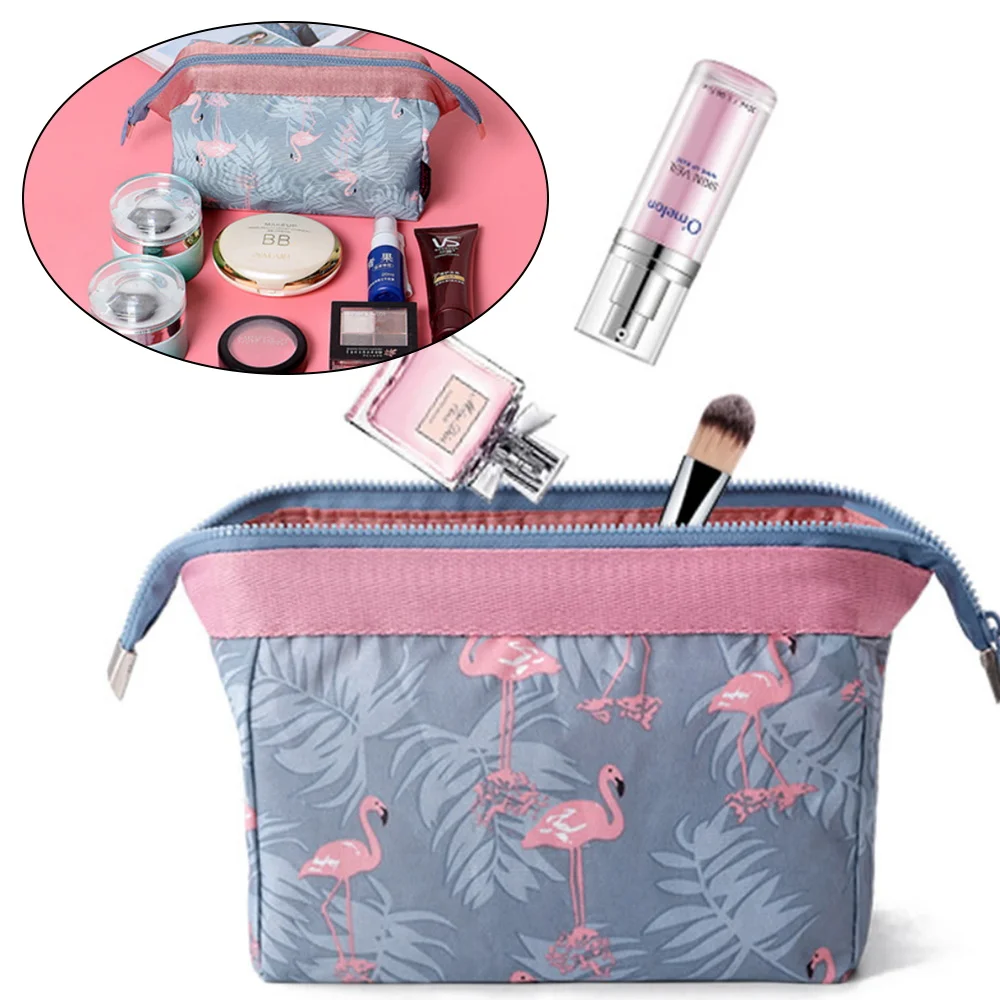 Women Travel Animal Flamingo Make Up Bags Girl Cosmetic Bag Makeup Beauty Wash Organizer Toiletry Pouch Storage Kit Bath Case