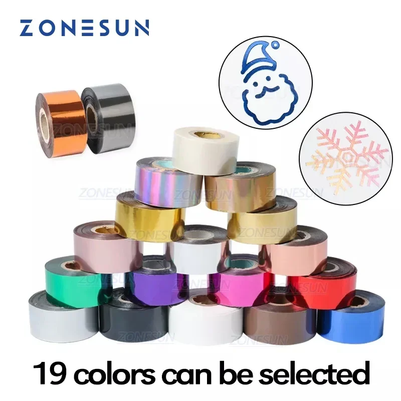 ZONESUN 3CM Heat Activated foil Hot Foil Rolls Hot Stamping Foil Paper Holographic Heat Transfer DIY Crafts