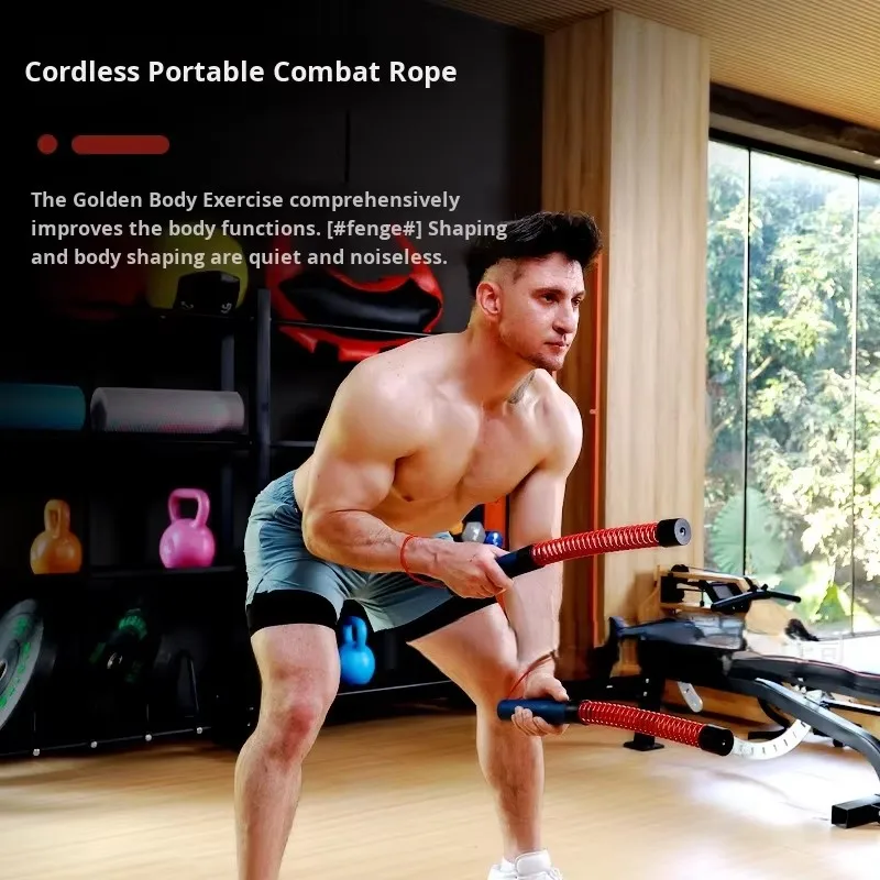 Steel Cordless Battle Rope Adjustable Eco-friendly Arm Strength Muscle Training Swing Rope