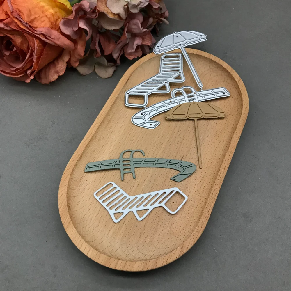 1pcs metal cutting dies cut die mold Beach sun umbrella decoration Scrapbook paper craft blade punch stencils dies