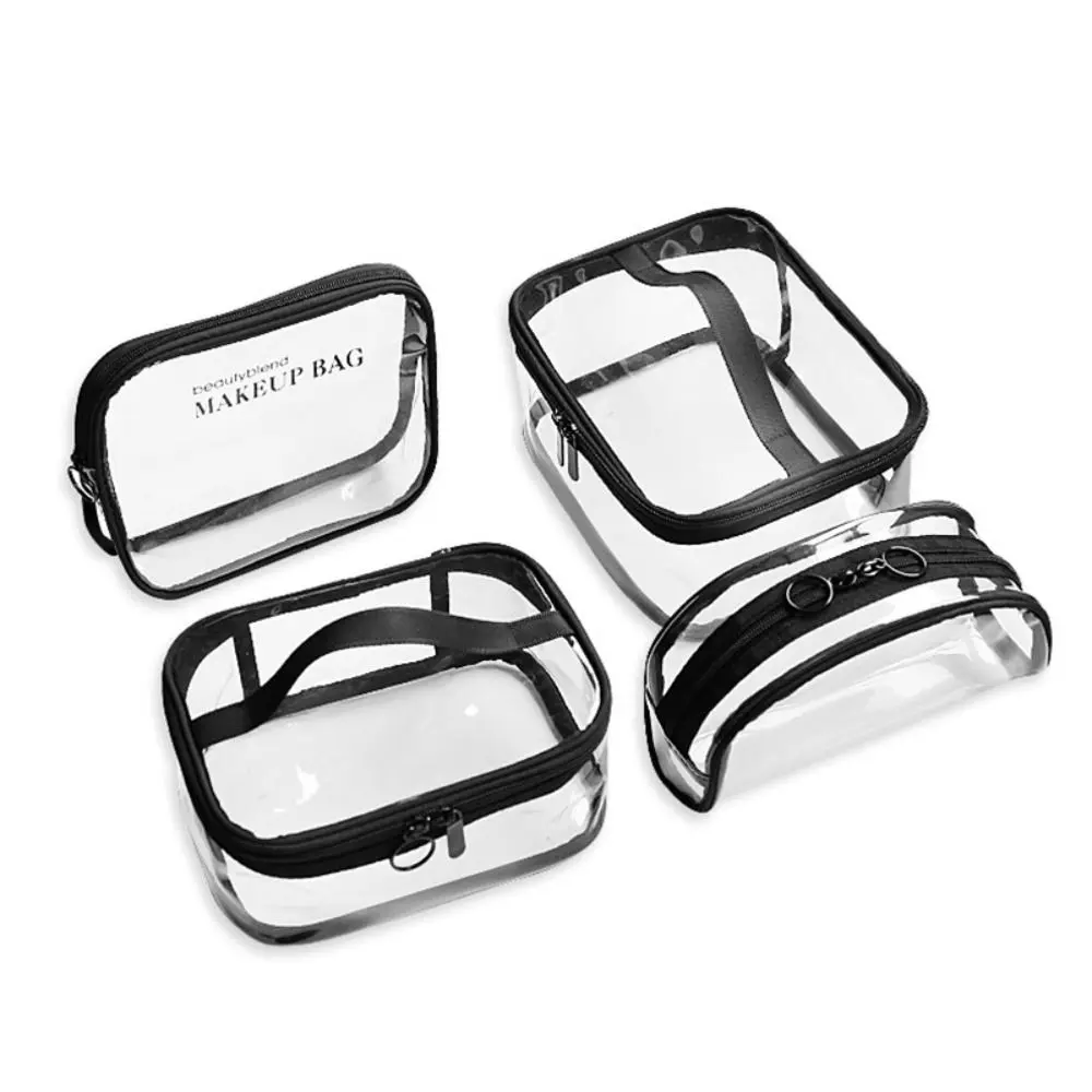 1pc Women Transparent Clear Zipper Make Up Tote Makeup Bags Bath Wash Organizer Cosmetic Bags