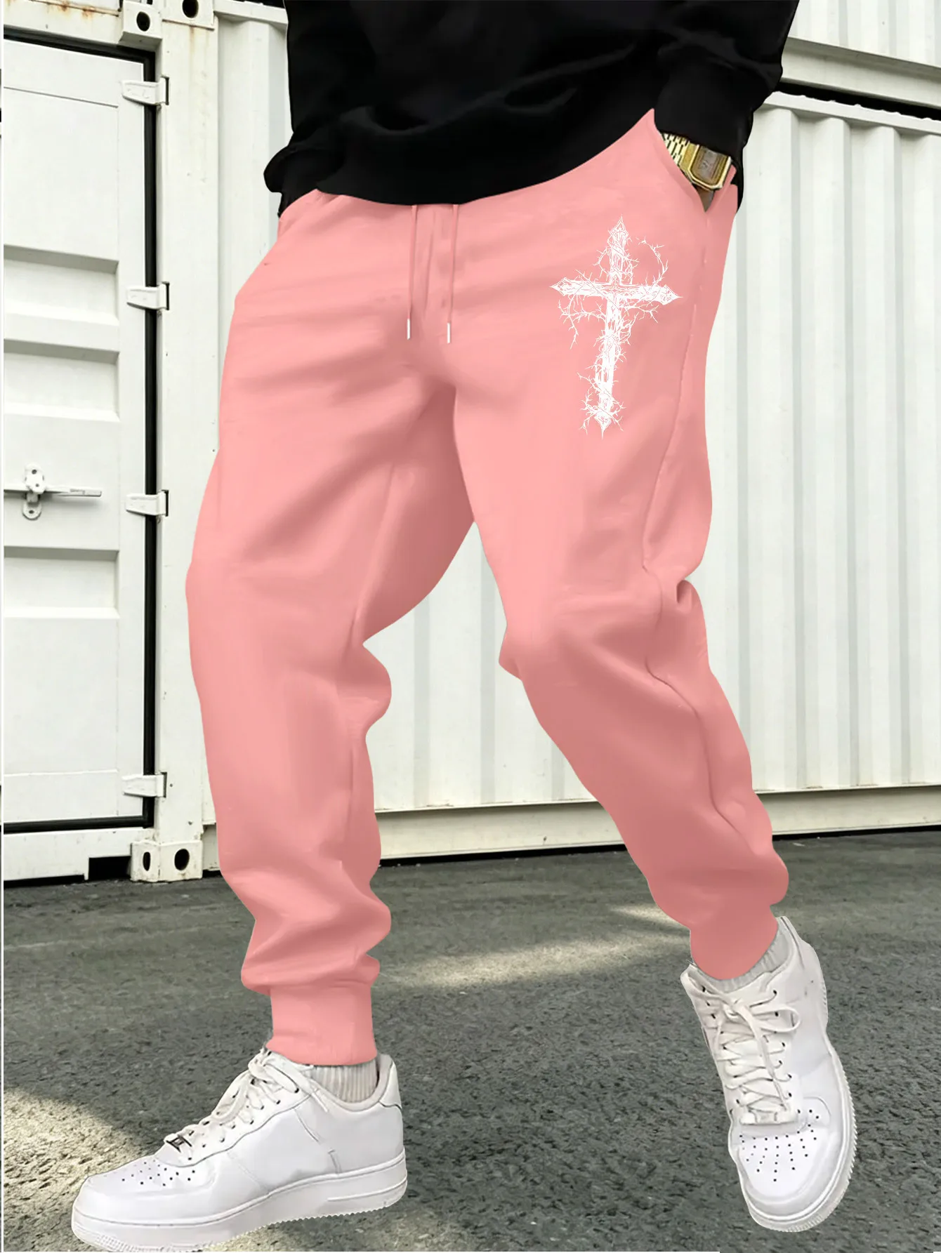 Men's Sweatpants, Cuffed Drawstring Joggers, Comfort Non‑Tight, All‑Match Daily Outdoor Casual Sports Trousers S-3XL