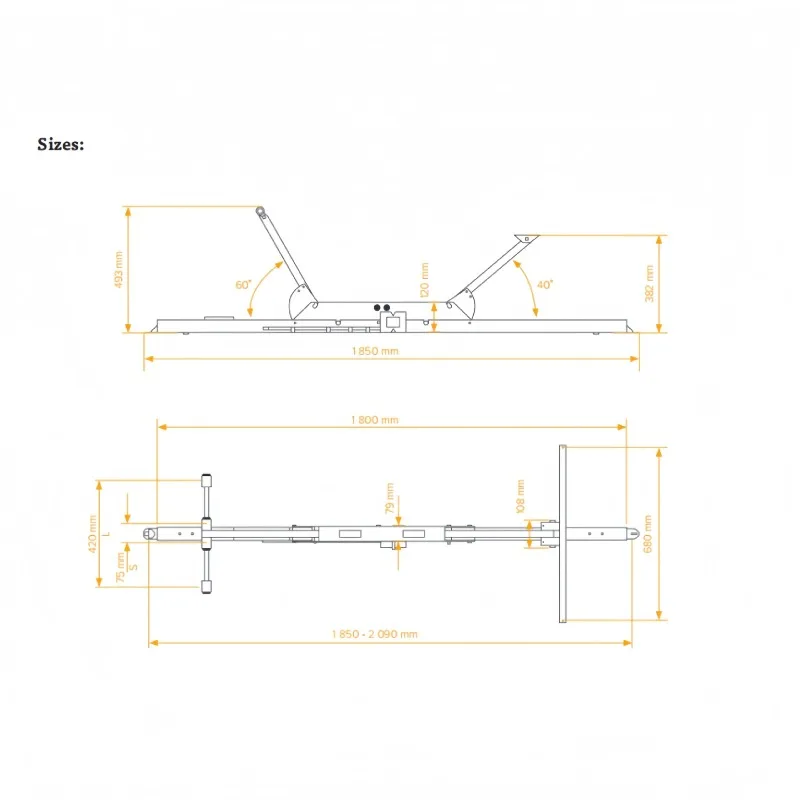 Bed frame Fully automatic adjustable smart RV lift bed Household small size electric bed