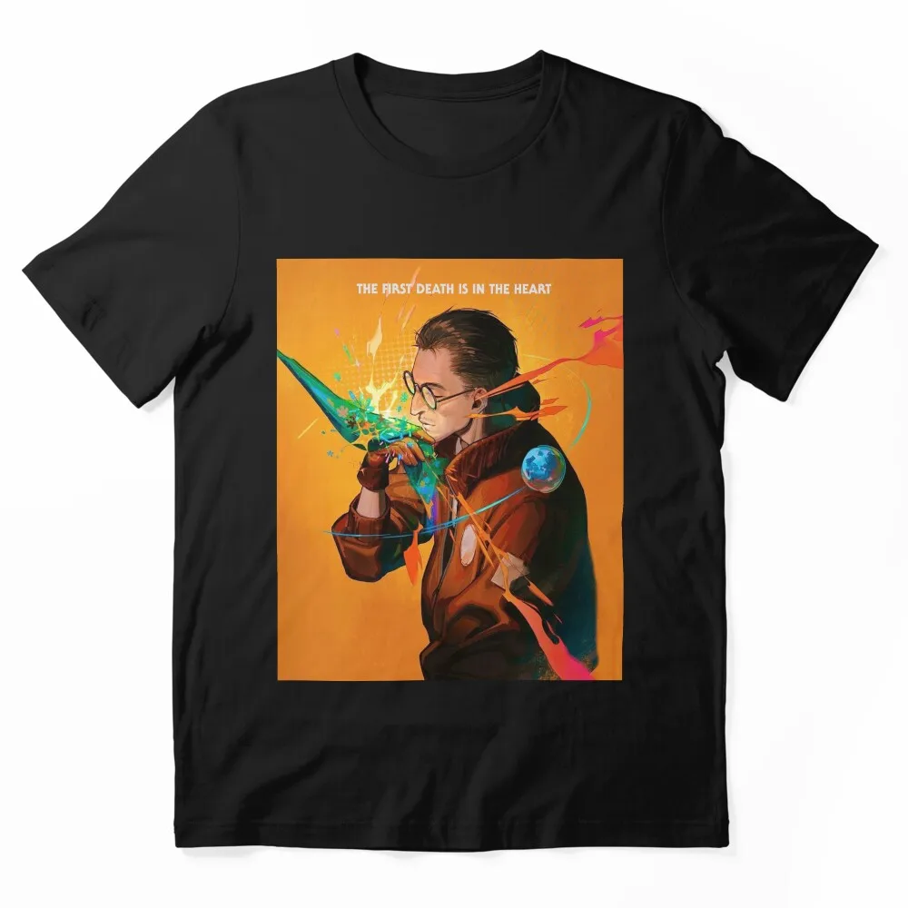 Disco Elysium Unisex T-Shirt 1001 Kim Kitsuragi Print Psyche Skill Fan Art Graphic Tee, Short sleeve Tops Gift for RPG Gamers