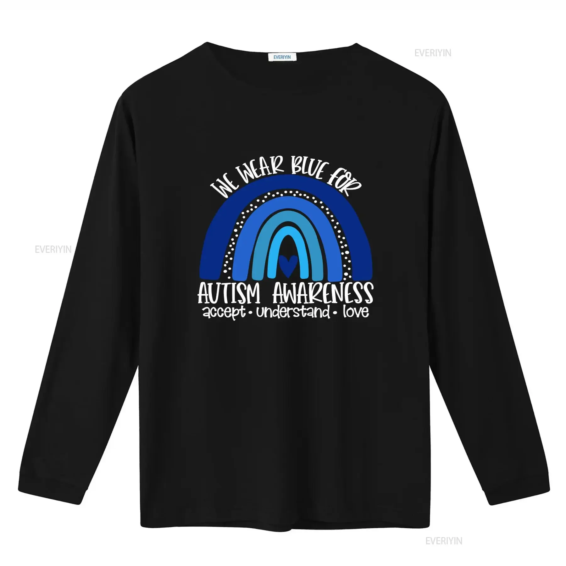 Autism Awareness T Shirt We Wear Blue for Accept Understand Love Design vintage Washed homme Casual Versatile Breathable Soft