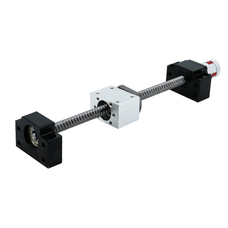 HLTNC – jeu de vis à billes en acier, roulement à plomb de 20mm, SFU2005 avec écrou à bille unique BKBF15, boîtier d'écrou d'accouplement pour CNC personnalisable
