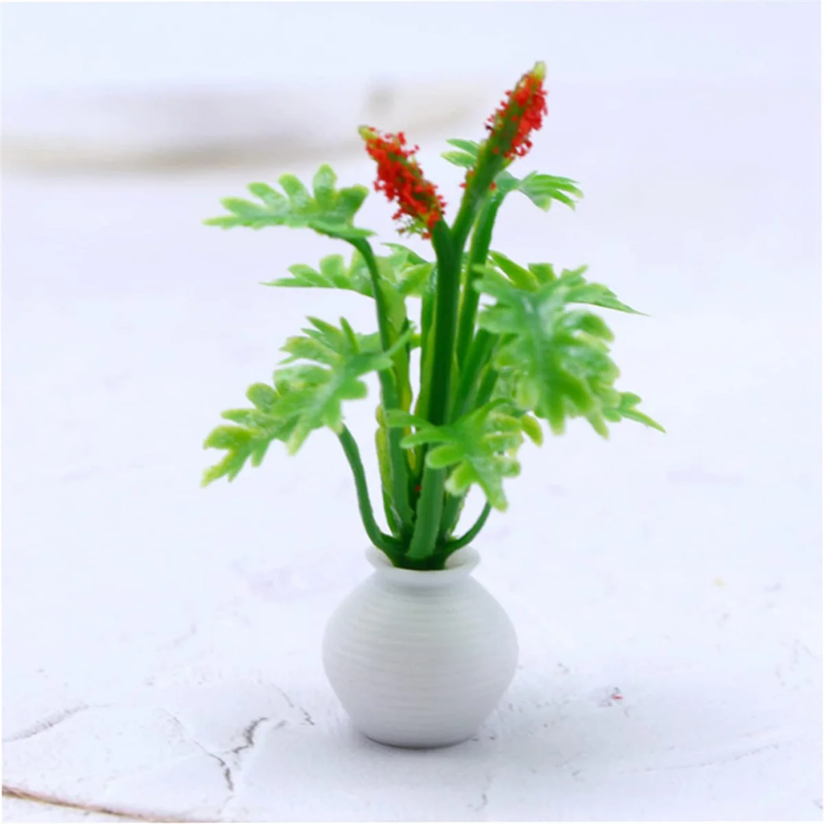 10pcs Mini Artificial Plant Miniature Decorations Flower Decor Mini Accessories Mini Pots Mini Plants Faux Plant