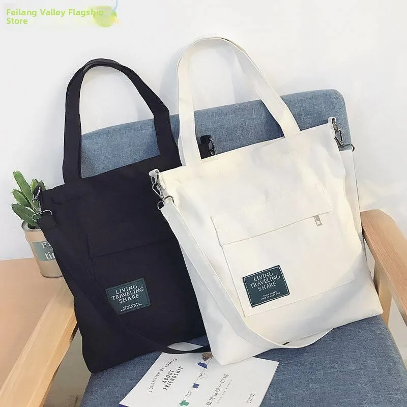 

Large Capacity Canvas Bag Ins Crossbody Bag Versatile Casual Cloth Bag Handheld Single Shoulder Bag for Middle And Primary Sc...
