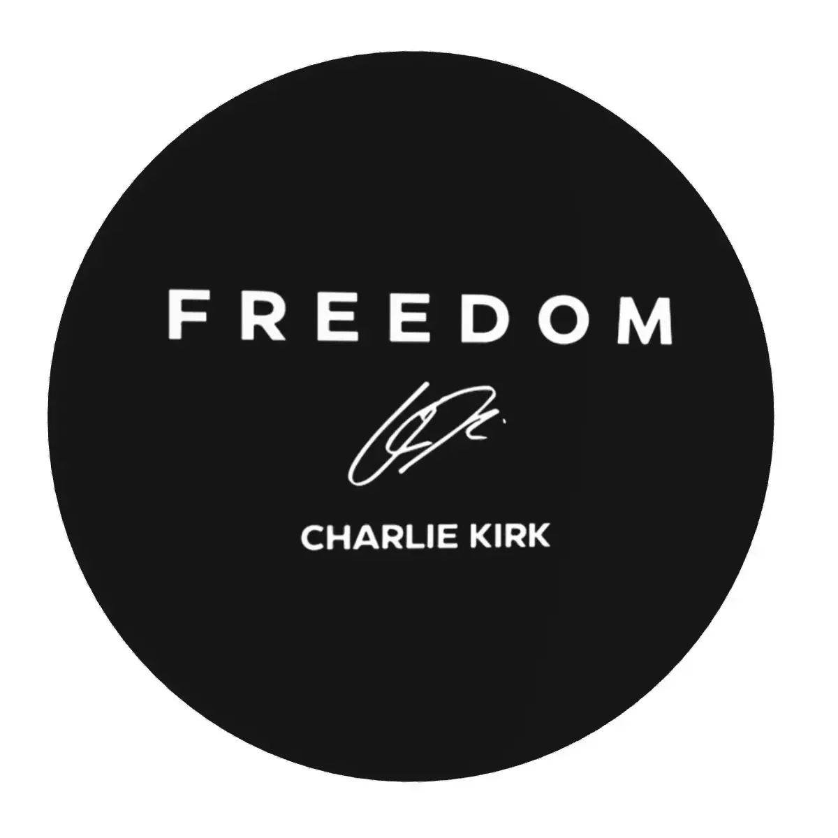 Charlie Kirk Freedom Great American Patriot Round Mouse Pad Computer Keyboard Mouse Mat Gaming Laptop Desk Mat