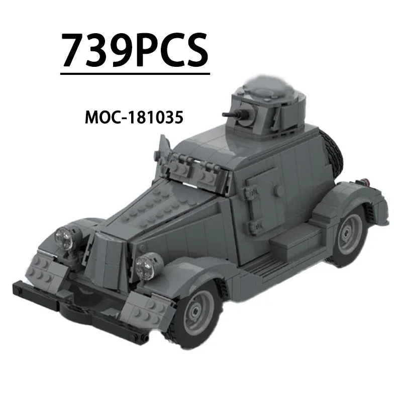 

MOC-181035 Building Block Light Armored Vehicle Model Ornament 739PCS Children Educational Birthday Christmas New Year Toy Gift