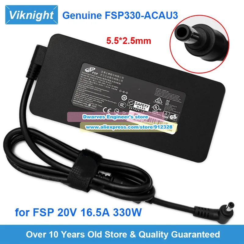 

Genuine FSP FSP330-ACAU3 AC Adapter 20V 16.5A 330W for Mechrevo Dragon 16K Aurora X Yaoshi 16 Ultra Gaming Laptop Charger
