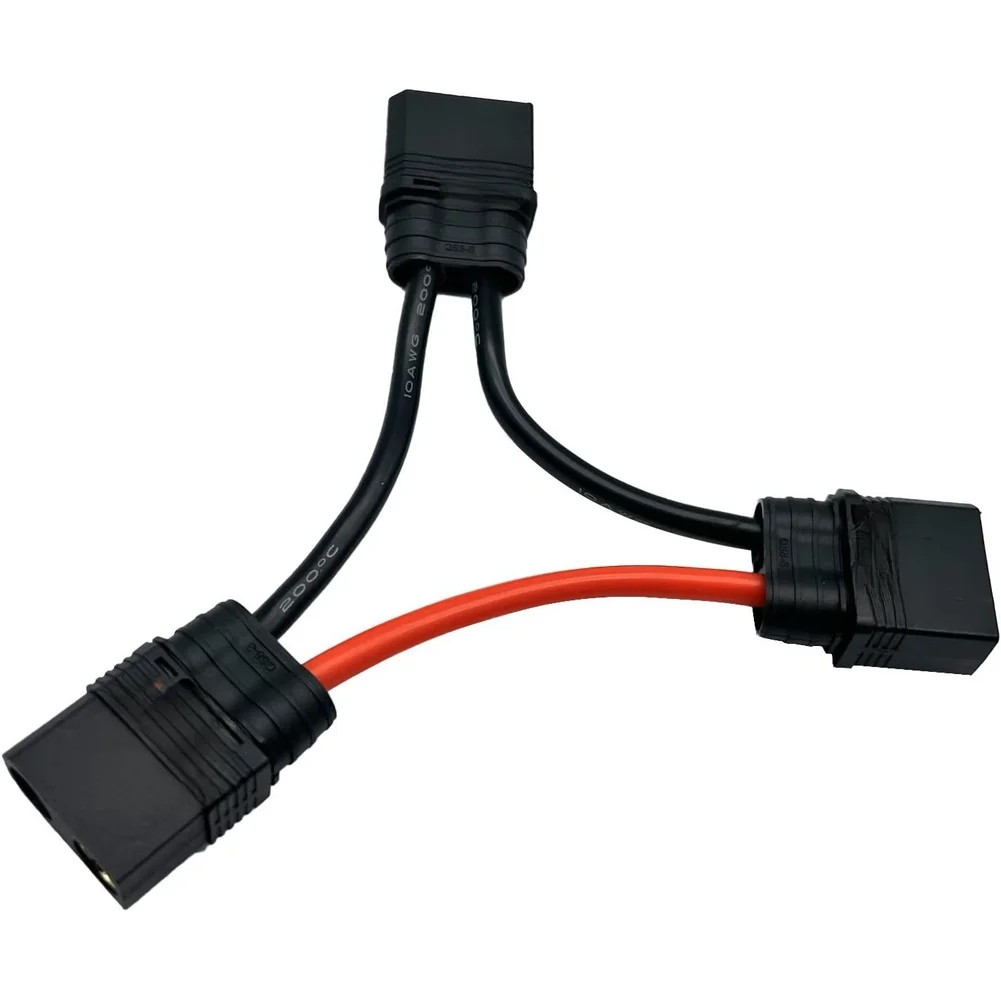 QS8 Series Connector 10AWG Fireproof Flower Model Aircraft Lithium Battery Adapter OneToTwo Conversion Cable For Helicopter
