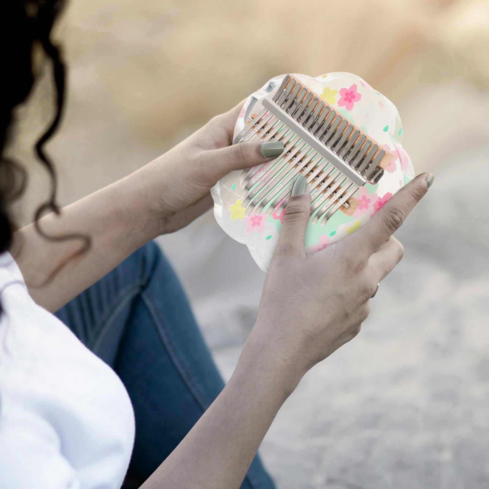 

1Set Portable Wood Kalimba Finger Piano Mini Thumb Piano Small Musical Instrument for Beginner Kalimba for Beginners