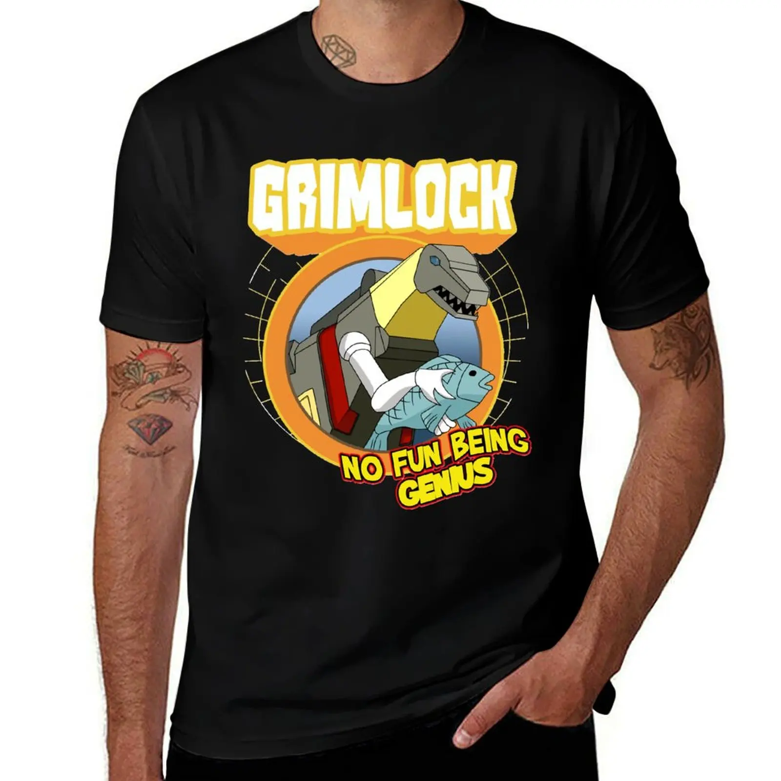 

Grimlock not genius Essential T Shirt T-Shirt man t shirt designer anime tshirt T-Shirt