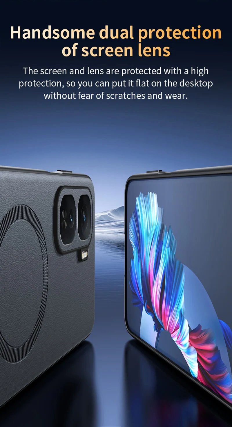 Für VIVO IQOO Neo 10 Pro Plus: Magnetische Schutzhülle aus Leder, Anti-Fingerabdruck, rutschfest, aus PC+TPU. – Detail 16