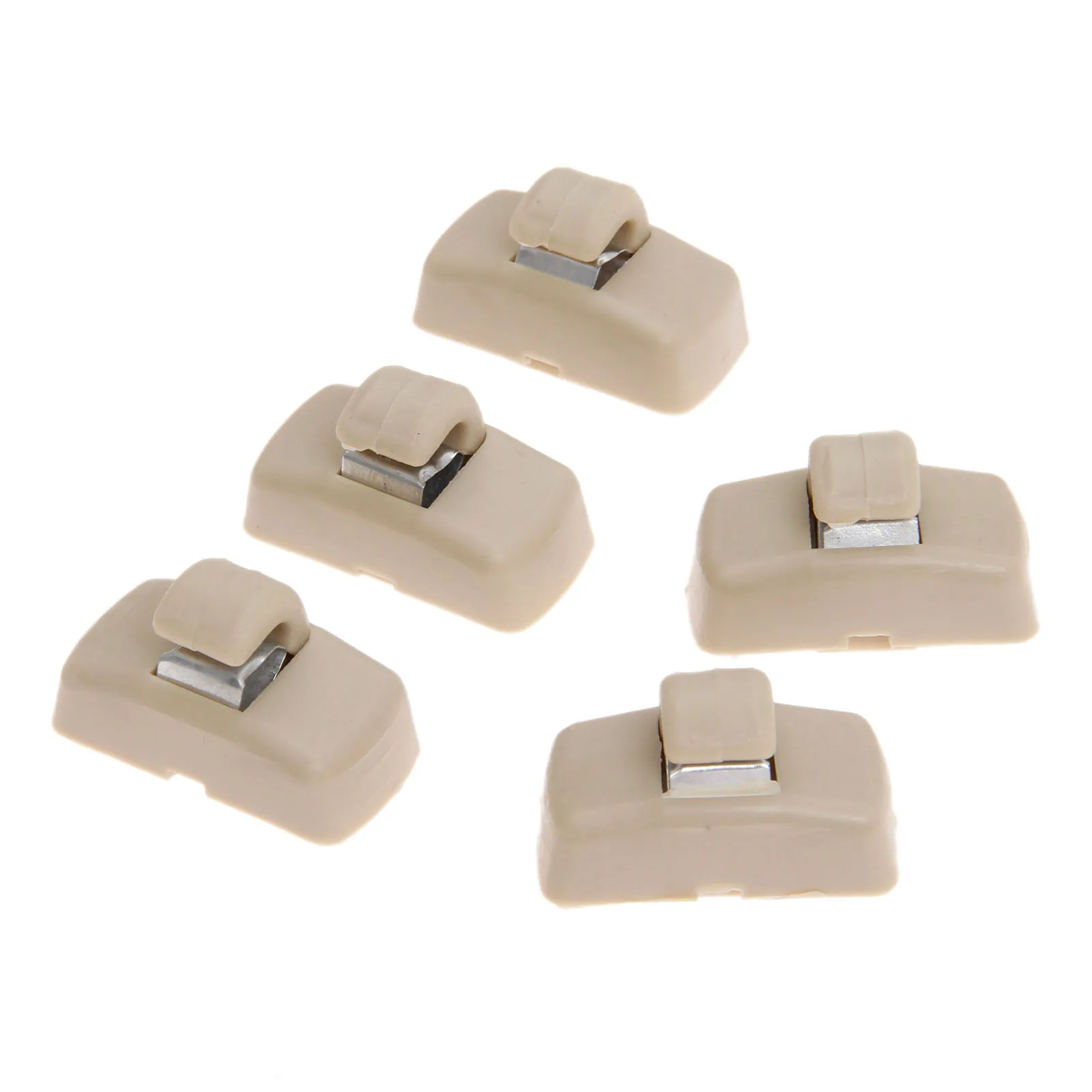 5PCS Sun-shading Board Bracket Hanger Holder Sun Visor Hook Clips 443857562B Fit for Audi A2 A3 A4 B6 A5 Cabriolet Beige