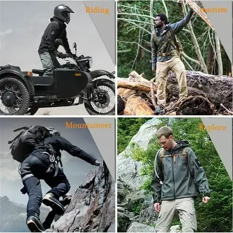 Taktiska hajhudsjackor för män, rockar, utomhus, militär, kanadensisk flagga, fleece, varma softshelljackor för män, kläder 10 best sales jacka Kanada - №5