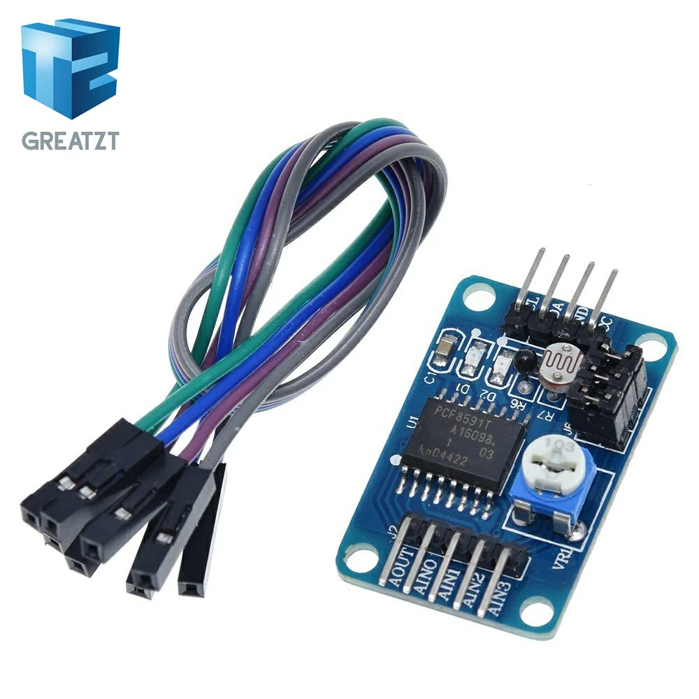 GREATZT  PCF8591 AD / DA Conversion of Digital Converter Module Temperature Illumination  For Arduino