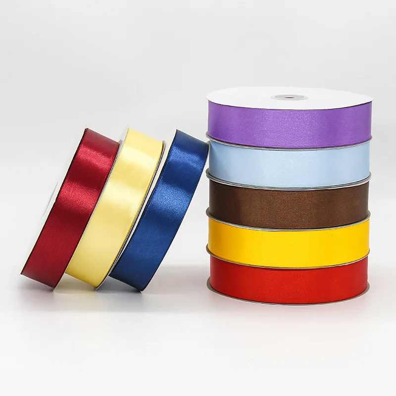 100Yards One Face 30mm Silk Satin Ribbons for Crafts Bow Handmade Gift Wrap Party Wedding Decorative