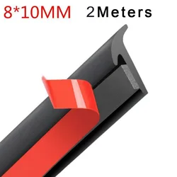 1 Pcs 2M Car Rubber Sealing Strip Inclined T Shaped Weatherproof Edge Trim Universal Waterproof Dustproof Auto Accessories