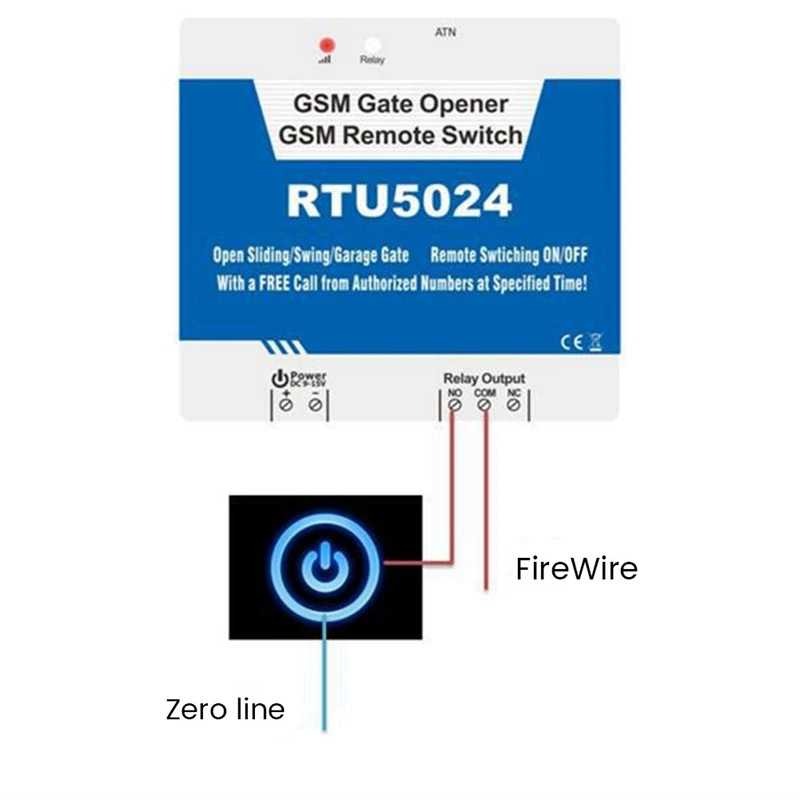 สวิตช์รีเลย์ตัวเปิดประตูระบบ GSM RTU5024 850/900/1800/1900MHz