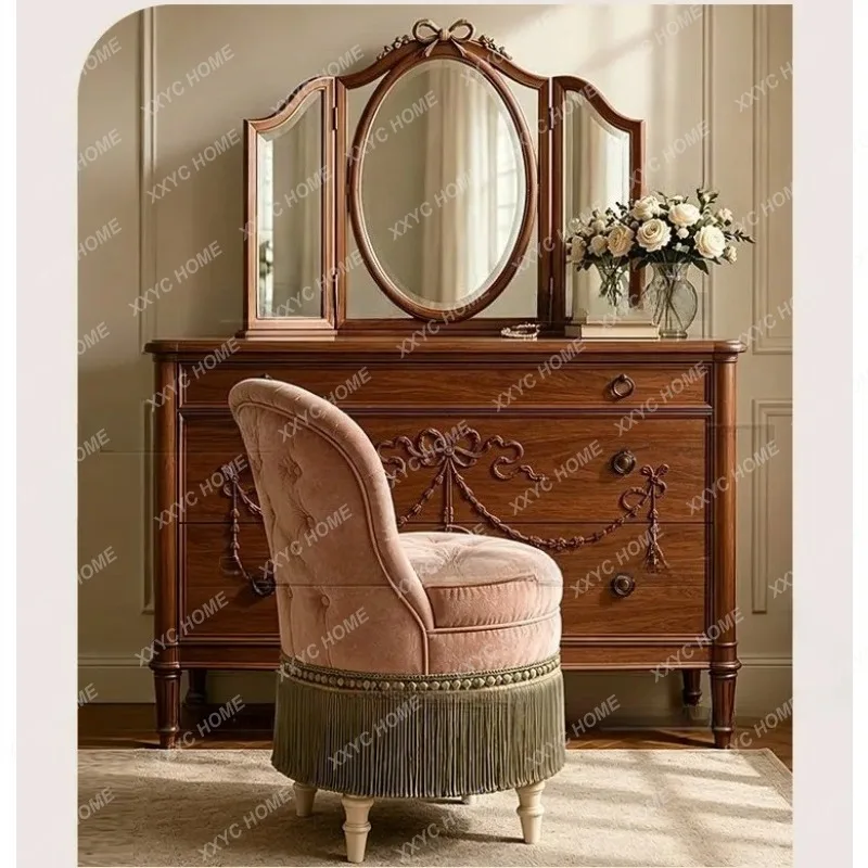 XXFactory Direct Neoclassical Carved Dresser Old Makeup Table