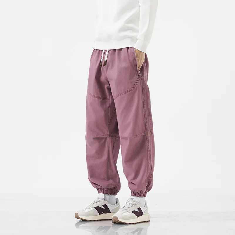 Jogger Pants Men Plus Size 9XL Straight Fashion Casual Solid Color Stretch Waist Trousers Male Big Size 9XL