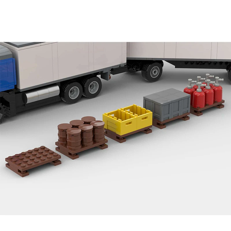 City Heavy Transportation Truck with Motor Building Blocks Assembly Model Technology Engineering Vehicles Brick Toy Kid Gift