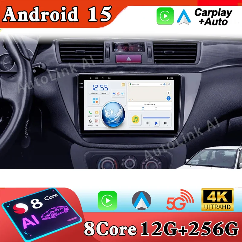 4G WIFI para Mitsubishi Lancer 9 CS 2000 - 2010 Android Auto Carplay Radio de coche reproductor de vídeo Multimedia navegación GPS No 2din dvd