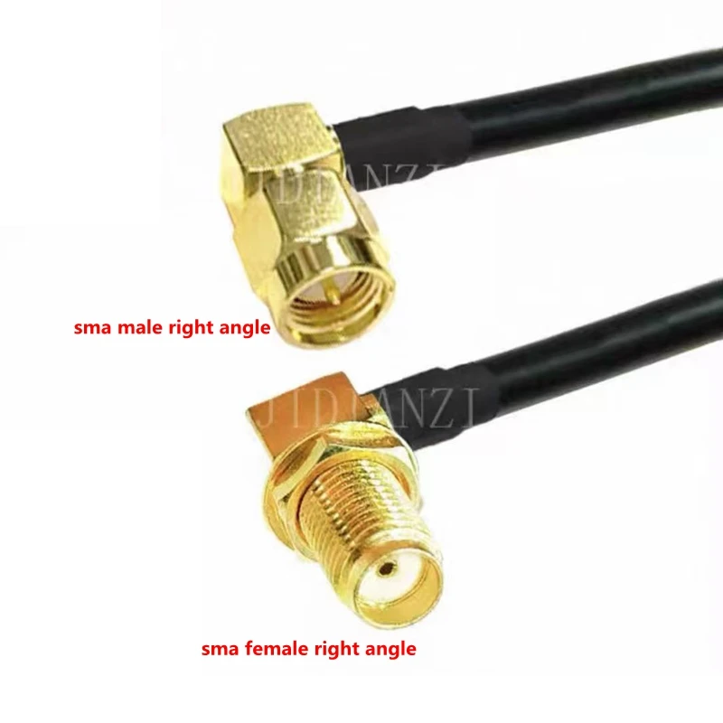 LMR240 Cable SMA To SMA male female right angle with  Antenna Extension Adapter Cable Outdoor Coaxial Radio Frequency RF